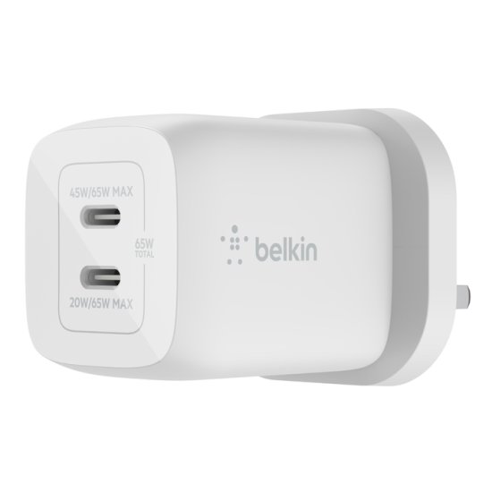 (image for) Belkin Dual USB-C GaN Wall Charger with PPS 65W
