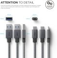 (image for) elago USB-C to USB-A Braided Cable (Dark Grey)