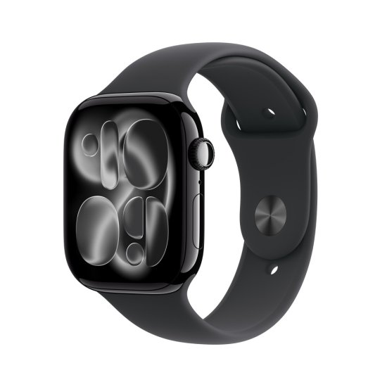(image for) Series 11 GPS 46mm Jet Black Alu. w. Black Sport Band - STOCK