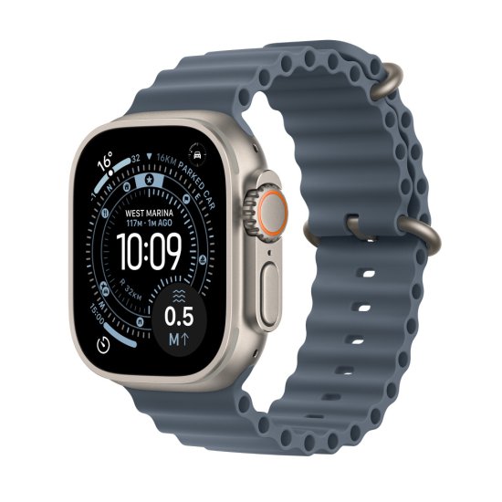 (image for) Ultra 3 GPS+Cellular 49mm Natural Ti w. Anchor Blue Ocean Band
