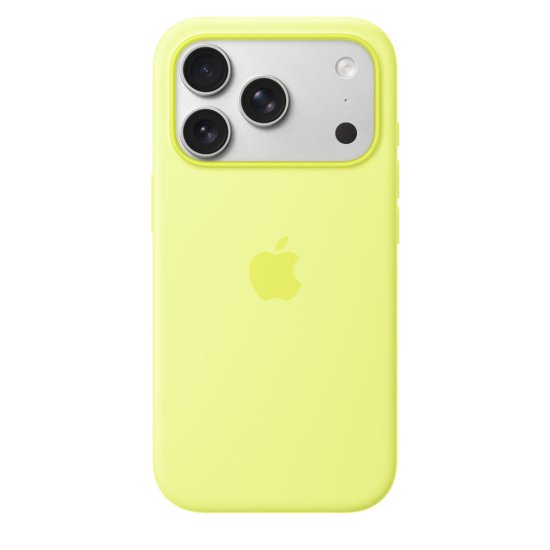 (image for) iPhone 17 Pro Silicone Case with MagSafe – Neon Yellow