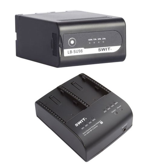 (image for) SWIT 2x98Wh BP-U batteries & 1xBP-U Dual Charger KIT IN STOCK
