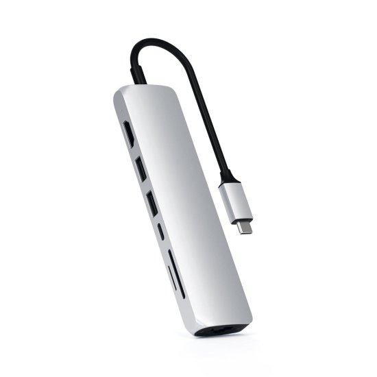 (image for) Satechi USB-C SLIM MULTI-PORT WITH ETHERNET Silver