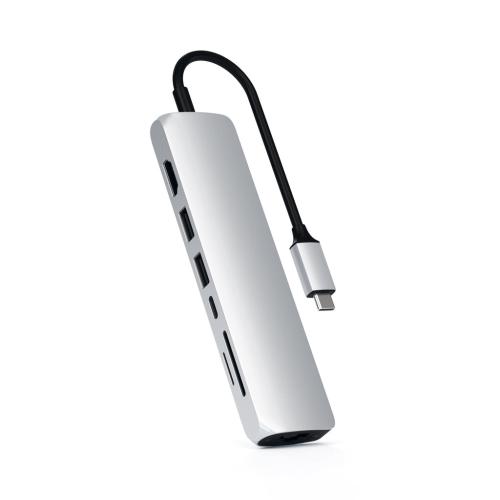 Satechi USB-C SLIM MULTI-PORT WITH ETHERNET Silver