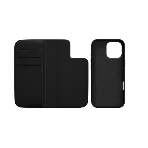 Card Folio M for 16 Pro Max Leather Flip Case Black IN STOCK