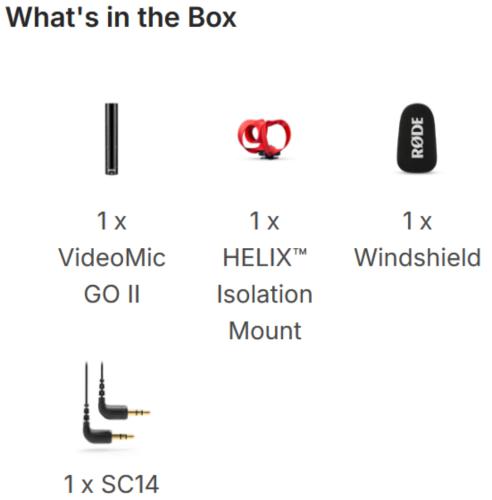 Rode VideoMic GO II Helix