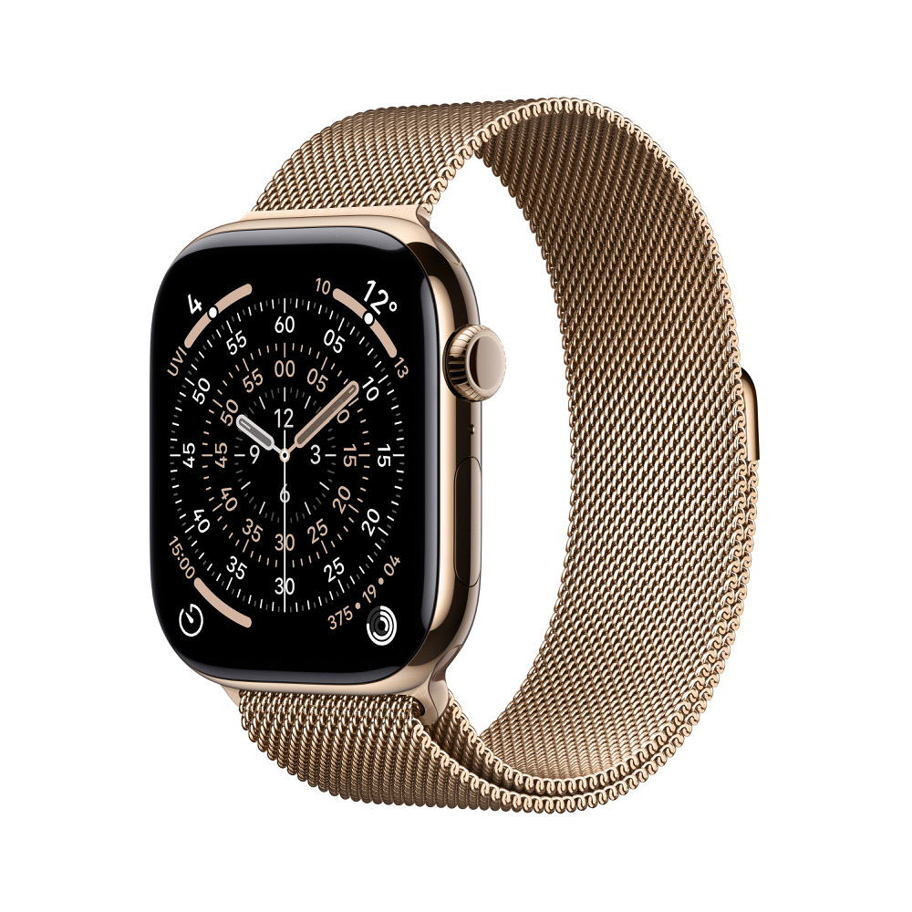 (image for) Series 11 GPS+Cell 42mm Gold Ti. w. Gold Milanese Loop