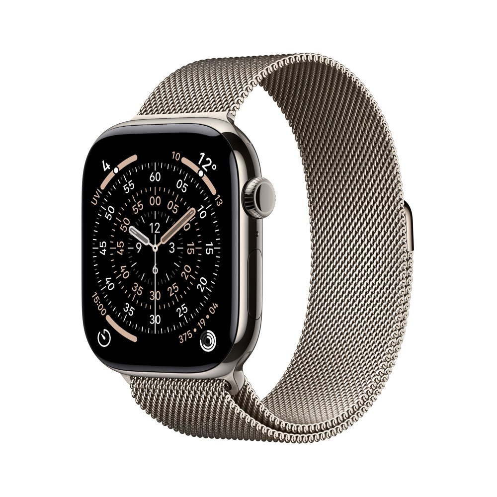 (image for) Series 11 GPS+Cell 42mm Natural Ti. w. Natural Milanese Loop
