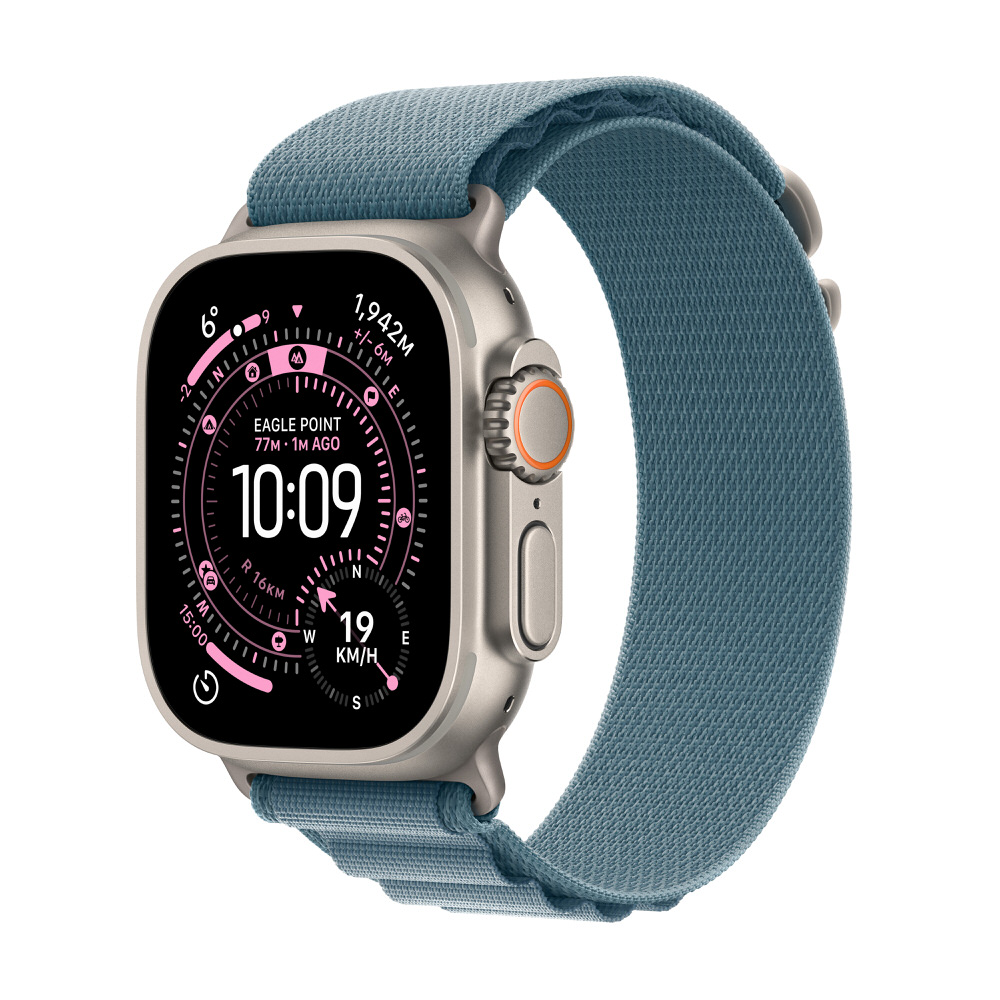 (image for) Ultra 3 GPS+Cellular 49mm Natural Ti w. Light Blue Alpine Loop