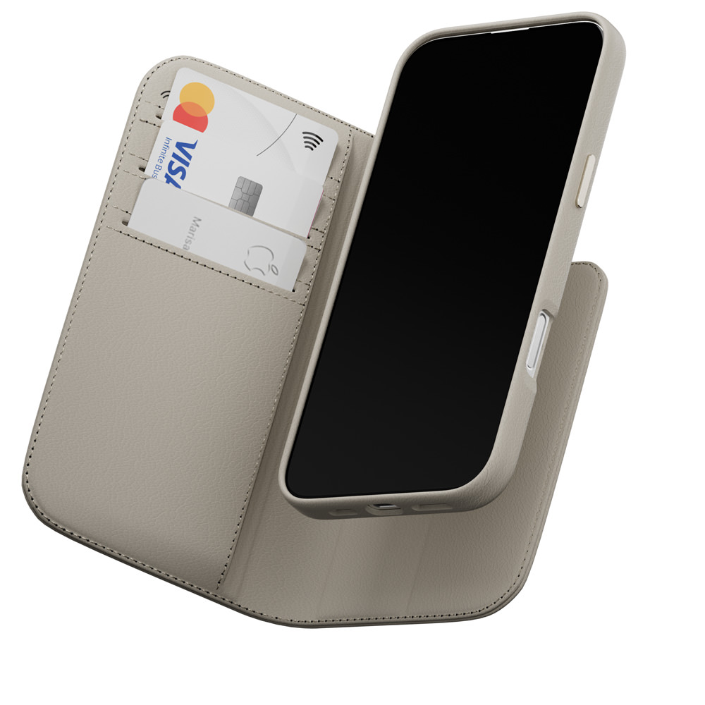 (image for) Card Folio M for 16 Pro Leather Flip Case Starlight IN STOCK