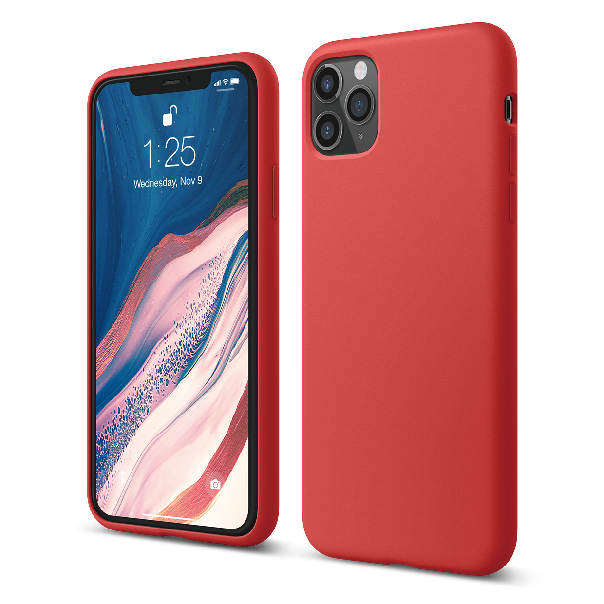 (image for) iPhone 11 Pro Max Premium Silicone Case 6.5" Red