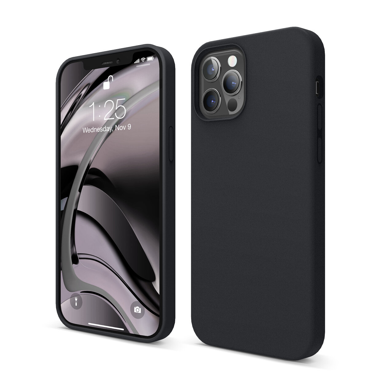 (image for) iPhone 12 / 12 Pro 6.1" Silicone Case (Black) IN STOCK