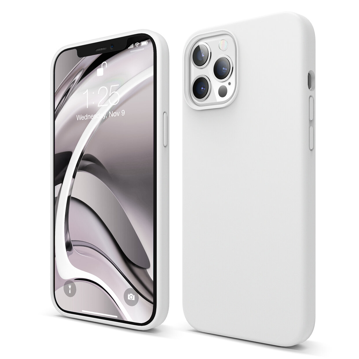(image for) iPhone 12 Pro Max 6.7" Premium Silicone Case (White) IN STOCK