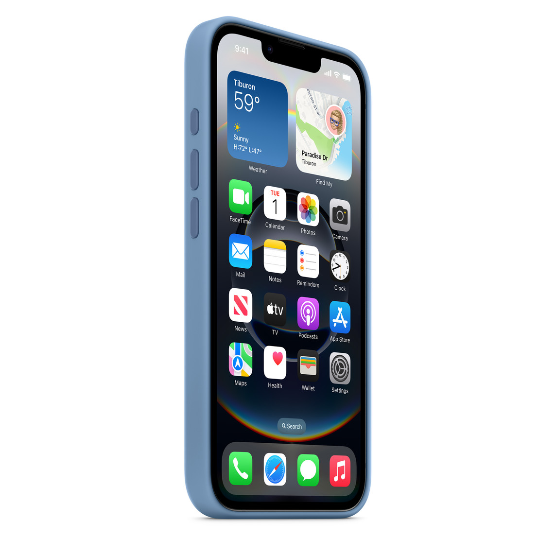 (image for) iPhone 16e Silicone Case Winter Blue