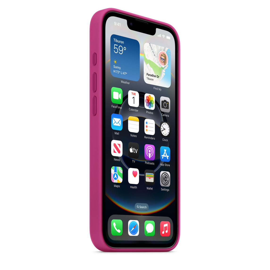 (image for) iPhone 16e Silicone Case Fuchsia